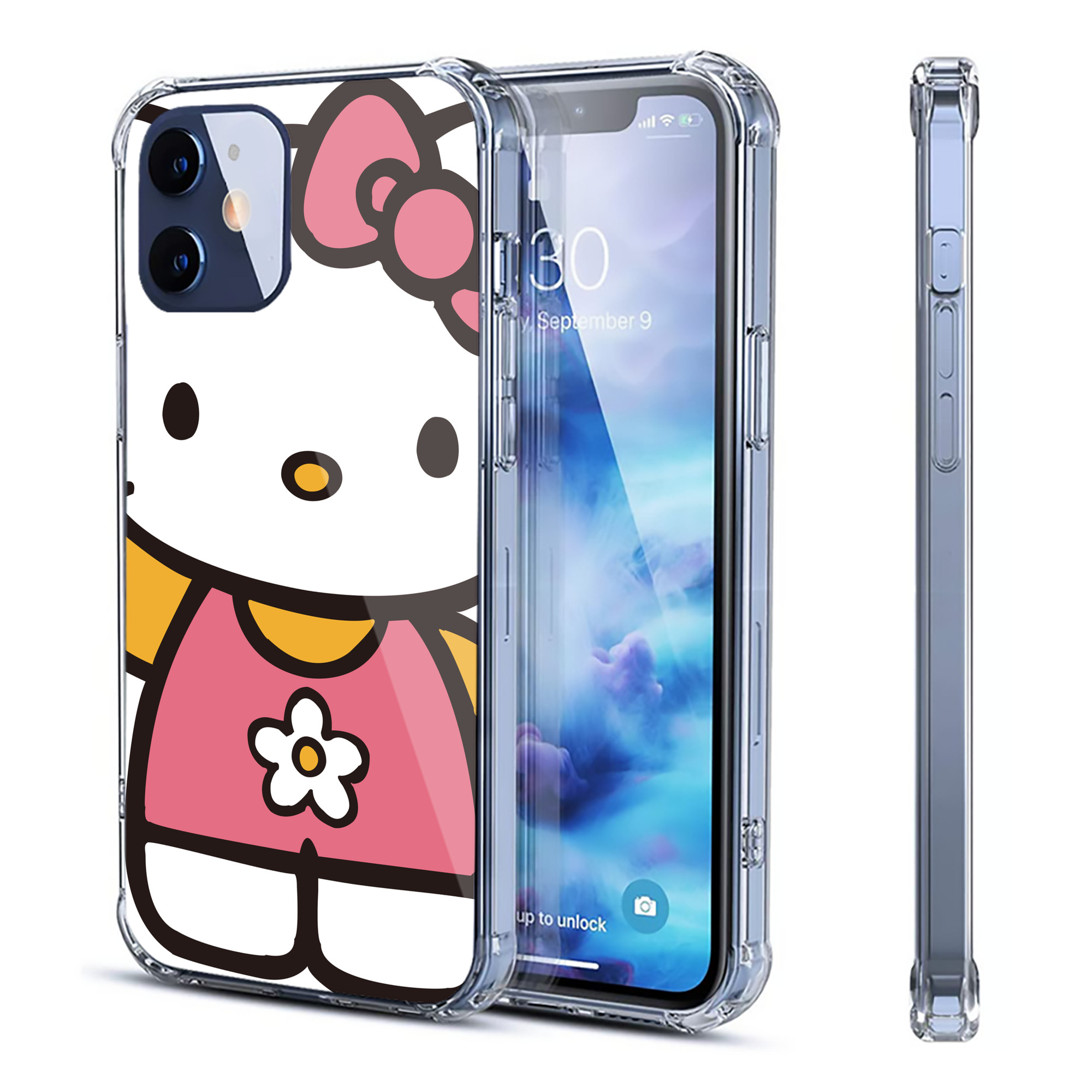 （画像用） Hello Kitty ハローキティ 【iPhone 12シリーズ対応】透明スマホケース（クリアソフトケース）